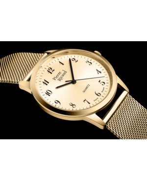 Zegarek męski, Pierre Ricaud, P91090.1121Q, Kolor koperty: żółte złoto, pasek, kwarcowy