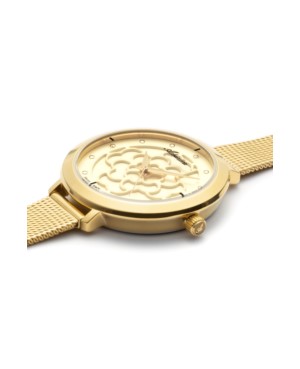 Szwajcarski Zegarek damski, Adriatica, A3787.1141Q, Kolor koperty: żółte złoto, bransoleta typu mesh, kwarcowy