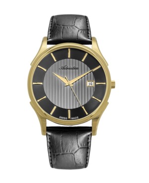 Swiss Gent watch, Adriatica, A1246.1217Q, Case colour: gold, strap, quartz