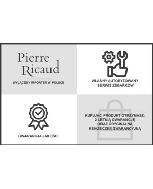 Zegarek męski, Pierre Ricaud, P60045.5125Q, Kolor koperty: srebrny, bransoleta, kwarcowy