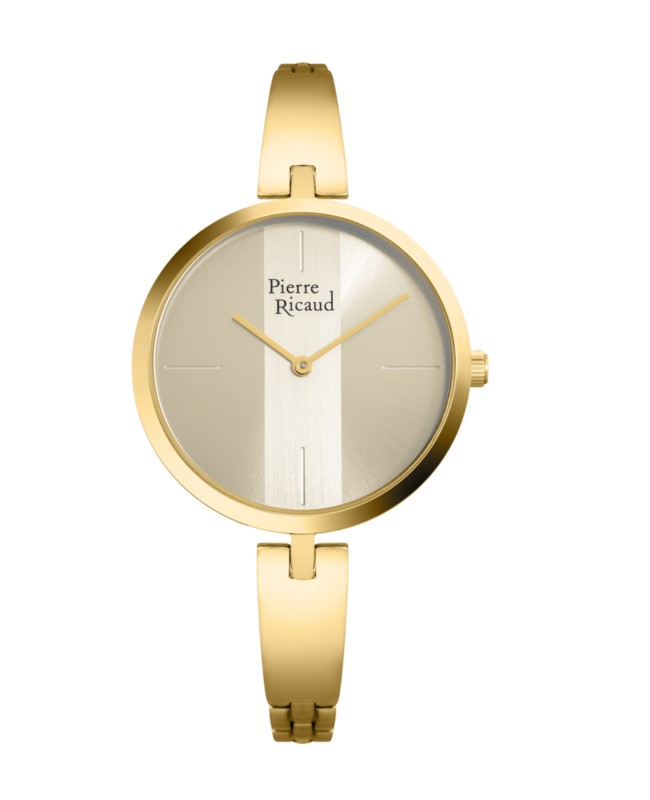 Zegarek damski, Pierre Ricaud, P21036.1101Q/T, Kolor koperty: żółte złoto, bransoleta, kwarcowy