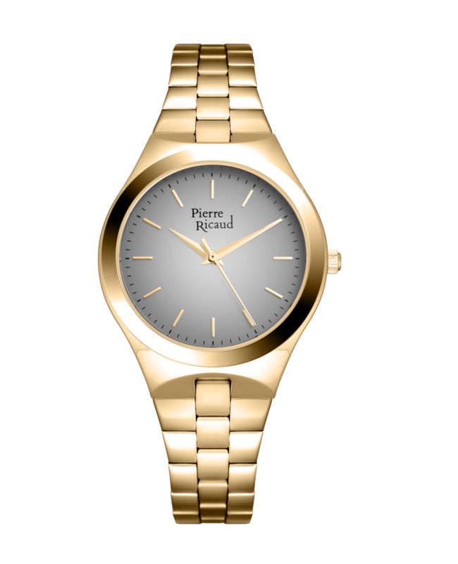 Zegarek damski, Pierre Ricaud, P22054.1117Q, Kolor koperty: żółte złoto, bransoleta, kwarcowy